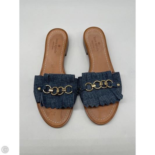 Sandals Designer By Kate Spade In Blue, Size: 8