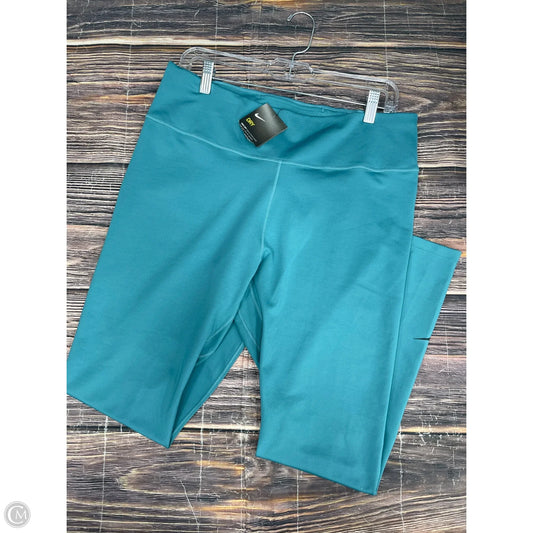 Athletic Leggings By Nike In Blue, Size: 1x
