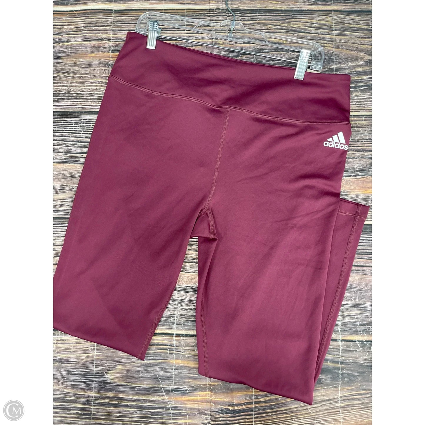 Athletic Leggings By Adidas In Red, Size: Xl