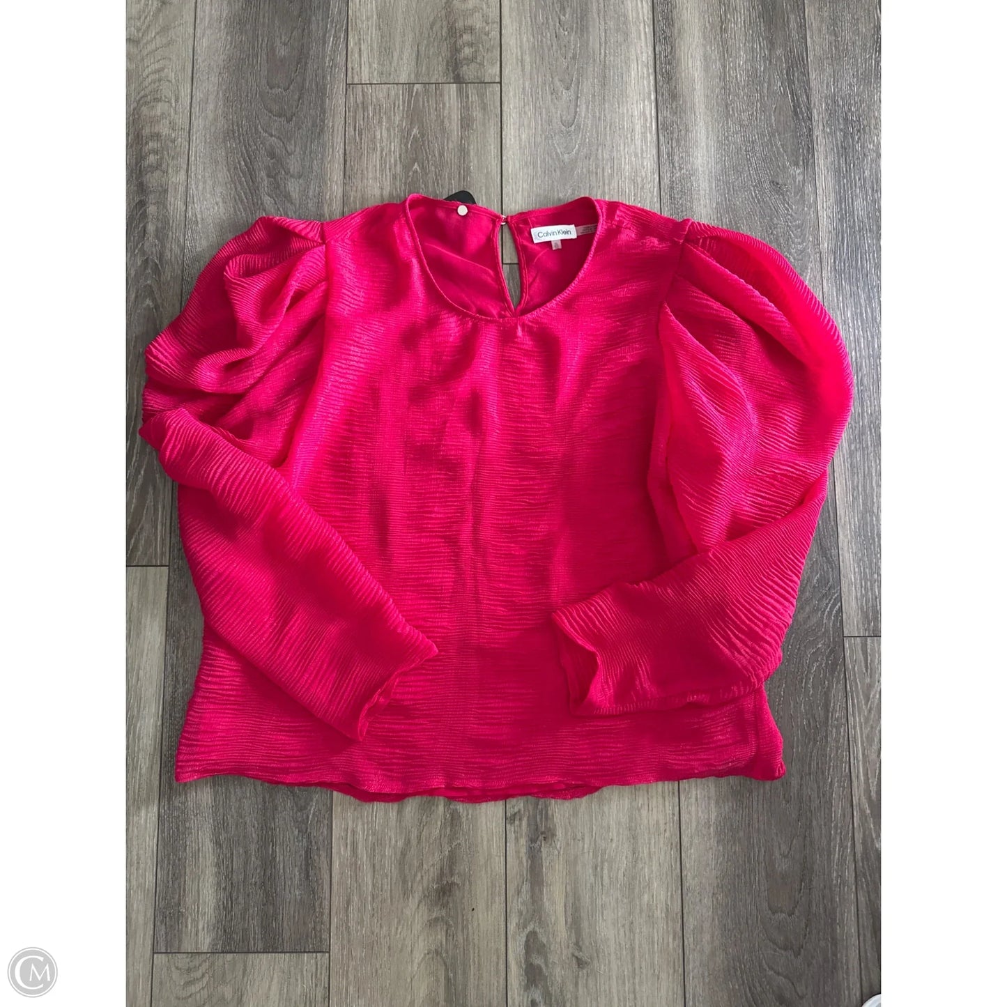 Top Long Sleeve By Calvin Klein In Pink, Size: Xl