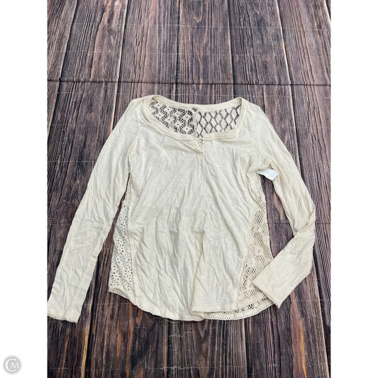 Top Long Sleeve By Free People In White, Size: L