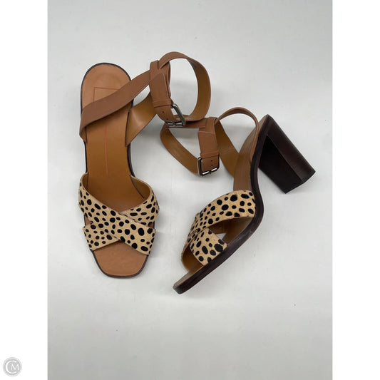 Sandals Heels Block By Dolce Vita In Tan, Size: 8