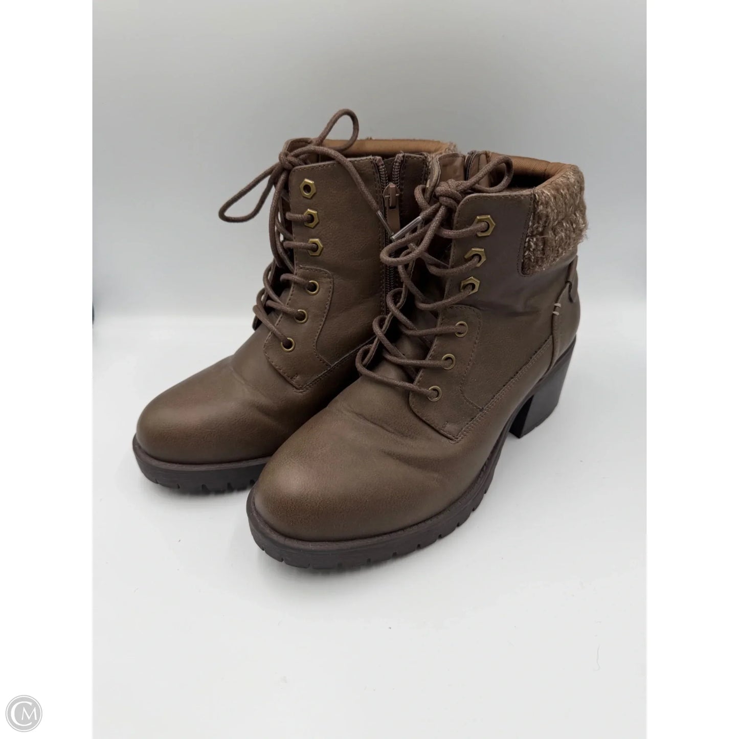 Boots Ankle Heels By Torrid In Brown, Size: 9