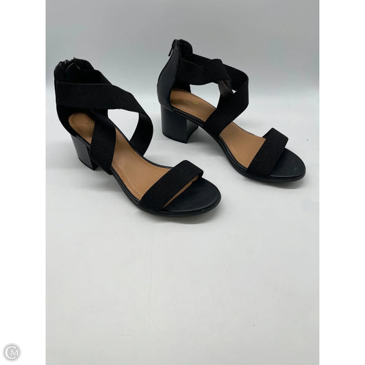 Sandals Heels Block By Tommy Bahama In Black, Size: 10