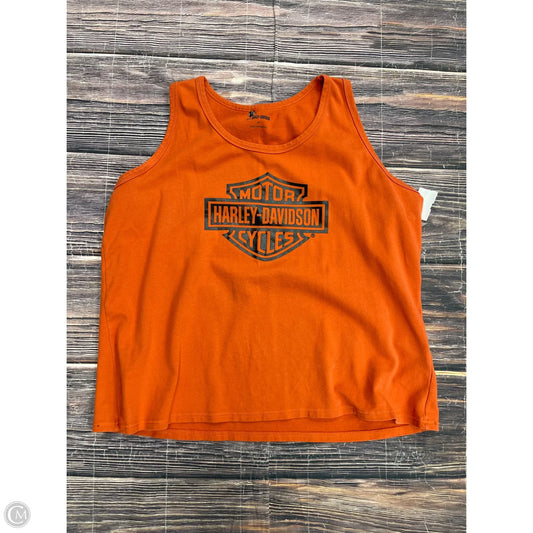 Tank Top By Harley Davidson In Orange, Size: 3x