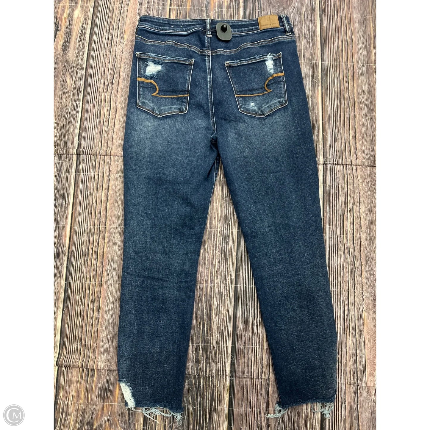 Jeans Skinny By American Eagle In Blue Denim, Size: 14 Short