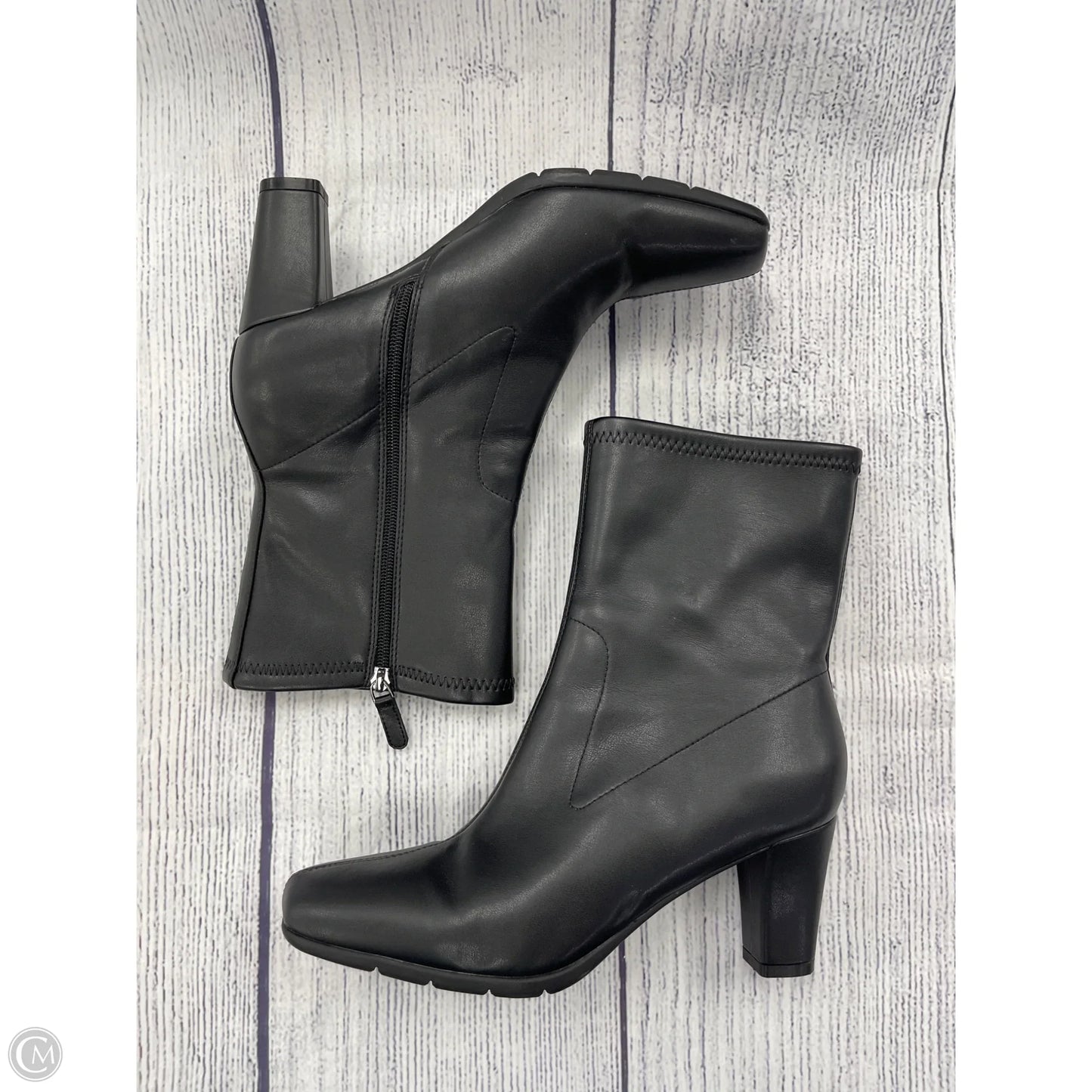 Boots Ankle Heels By Aerosoles In Black, Size: 11