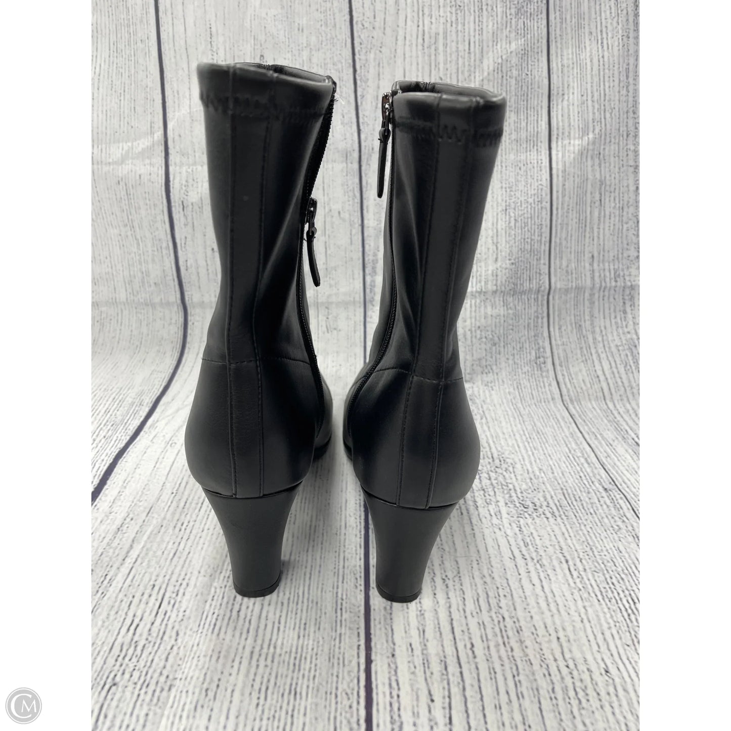 Boots Ankle Heels By Aerosoles In Black, Size: 11