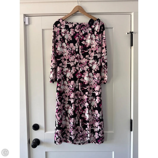 Dress Casual Midi By Kasper In Black, Size: Xl
