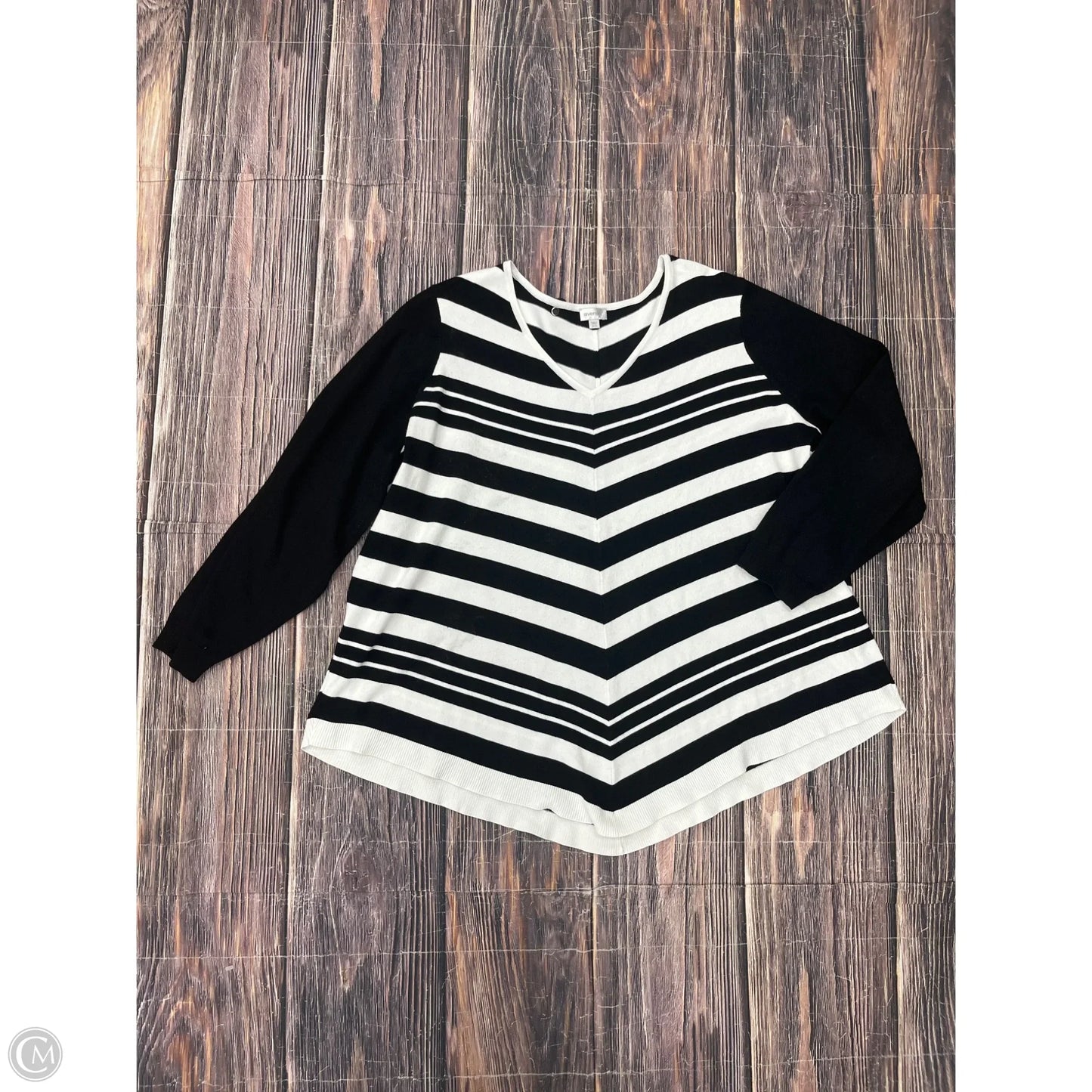 Sweater By Avenue In Striped Pattern, Size: 4x