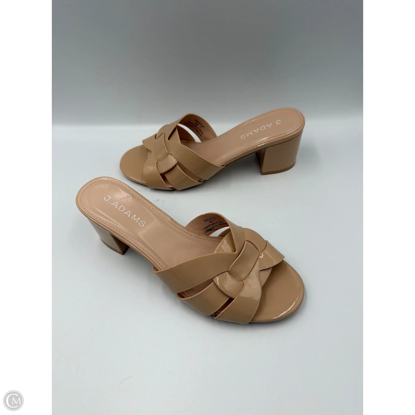 Sandals Heels Block By Clothes Mentor In Tan, Size: 7