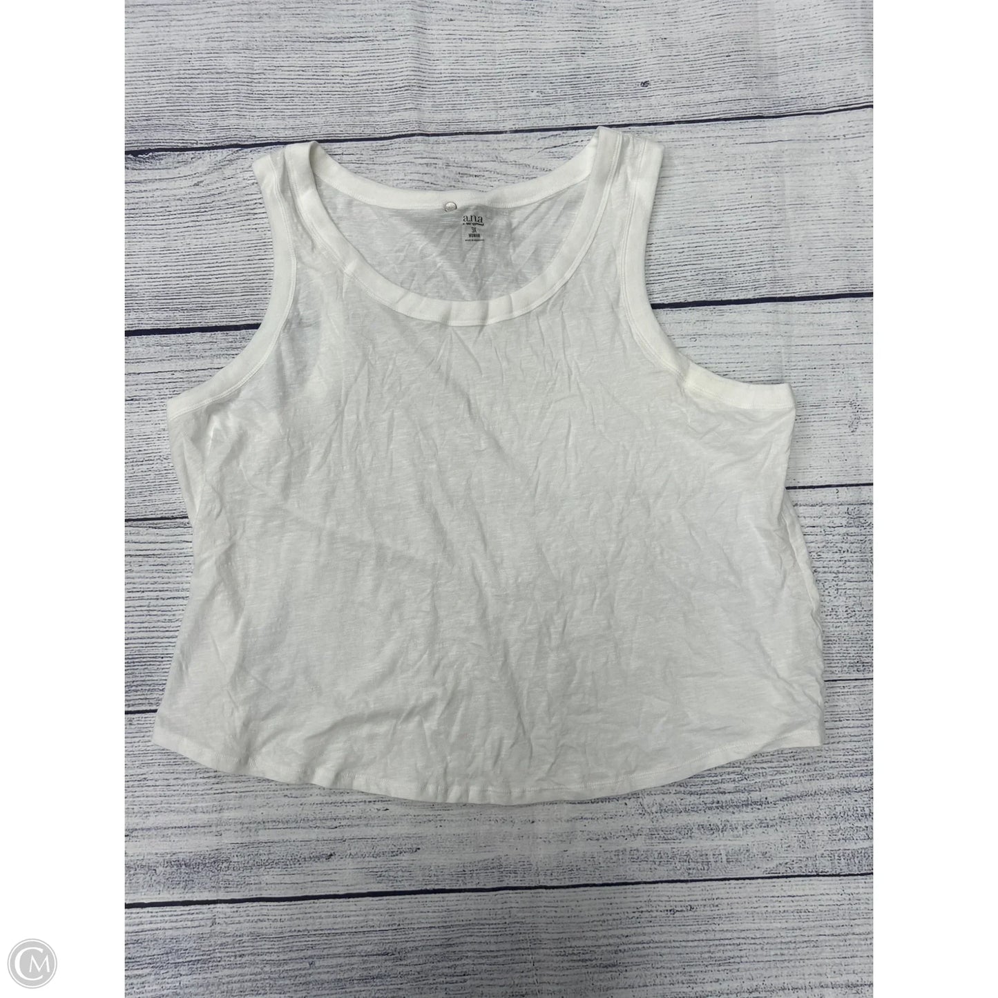 Tank Top By Ana In White, Size: 3x