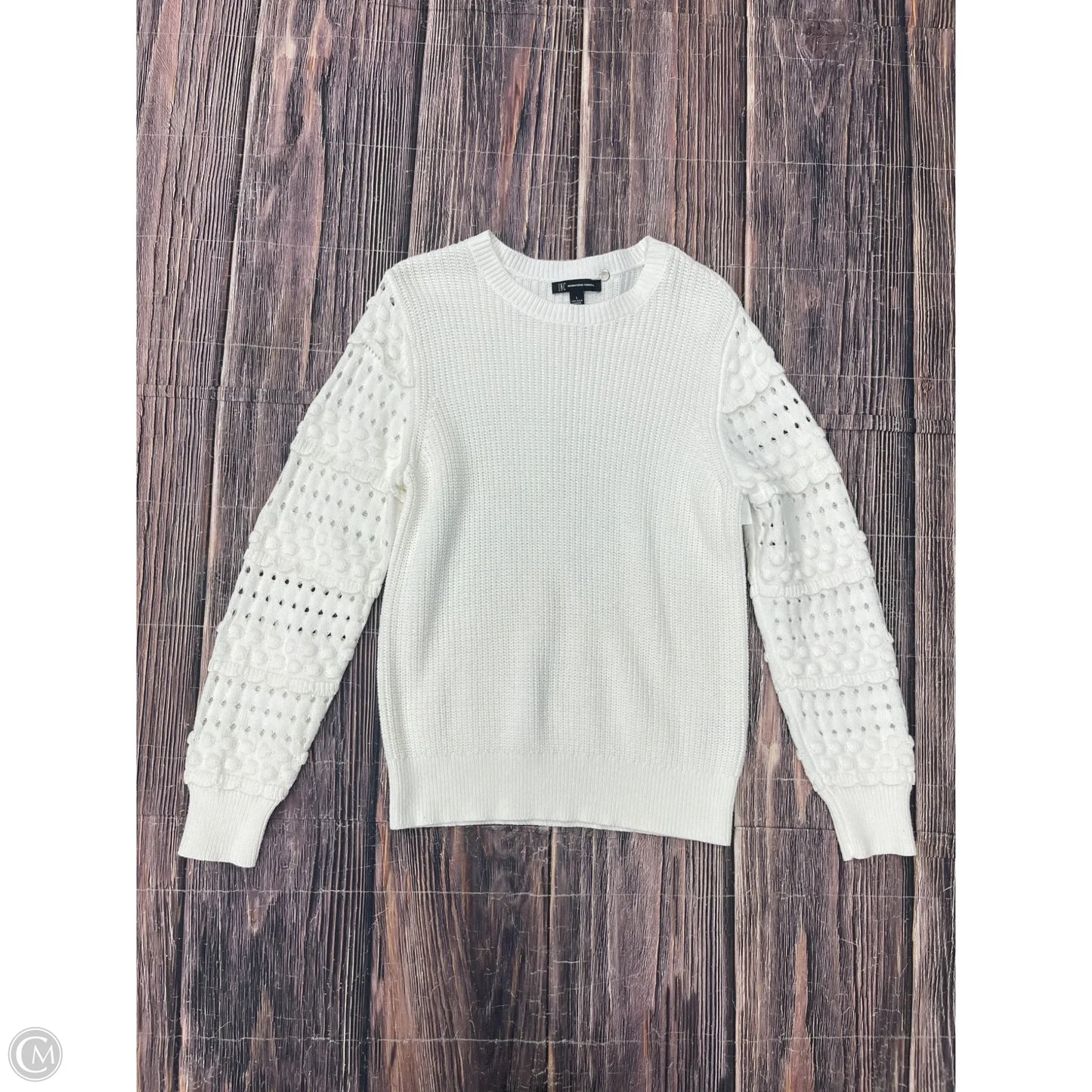 Sweater By Inc In White, Size: L