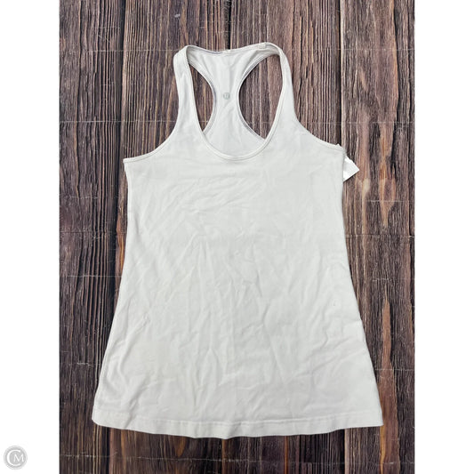 Athletic Tank Top By Lululemon In White, Size: L