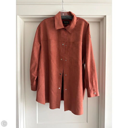 Jacket Shirt By Truth In Orange, Size: 1x