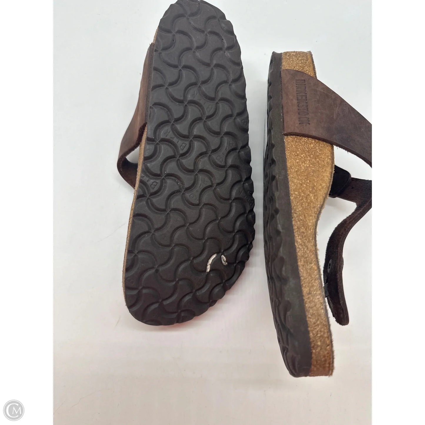 Sandals Flats By Birkenstock In Brown, Size: 5