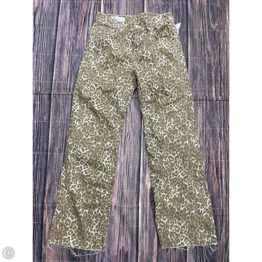 Jeans Wide Leg By Zara In Tan Denim, Size: 4