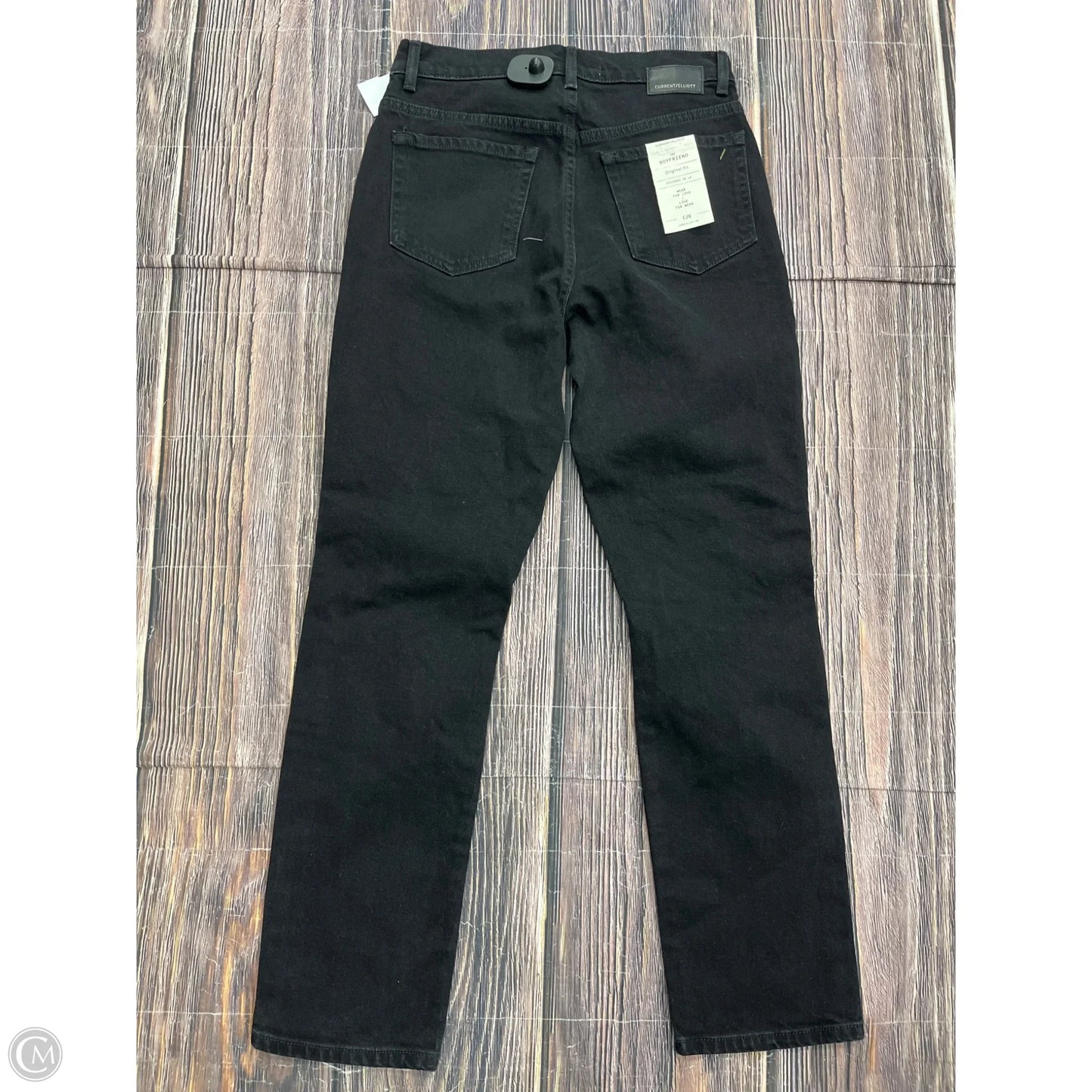 Jeans Boot Cut By Current/elliott In Black Denim, Size: 0