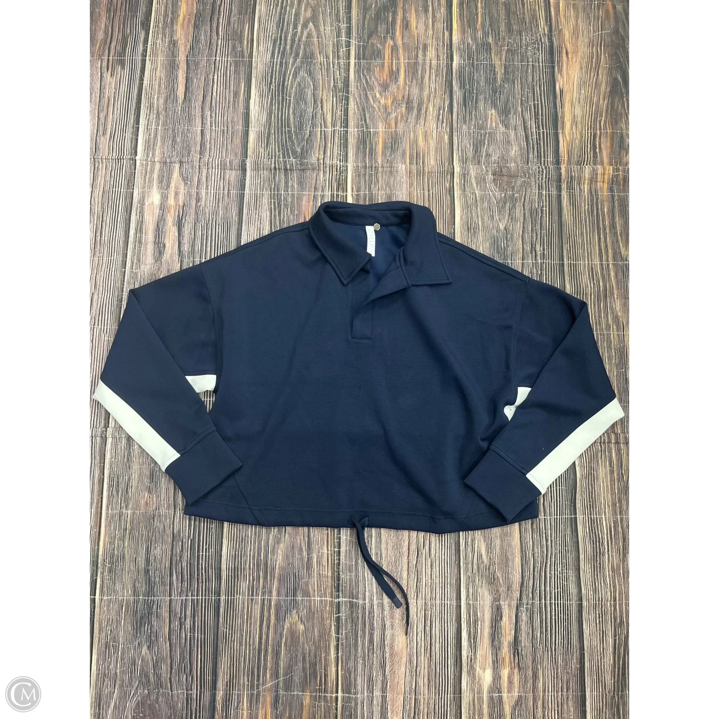 Athletic Sweatshirt Collar By Stylus In Blue, Size: L