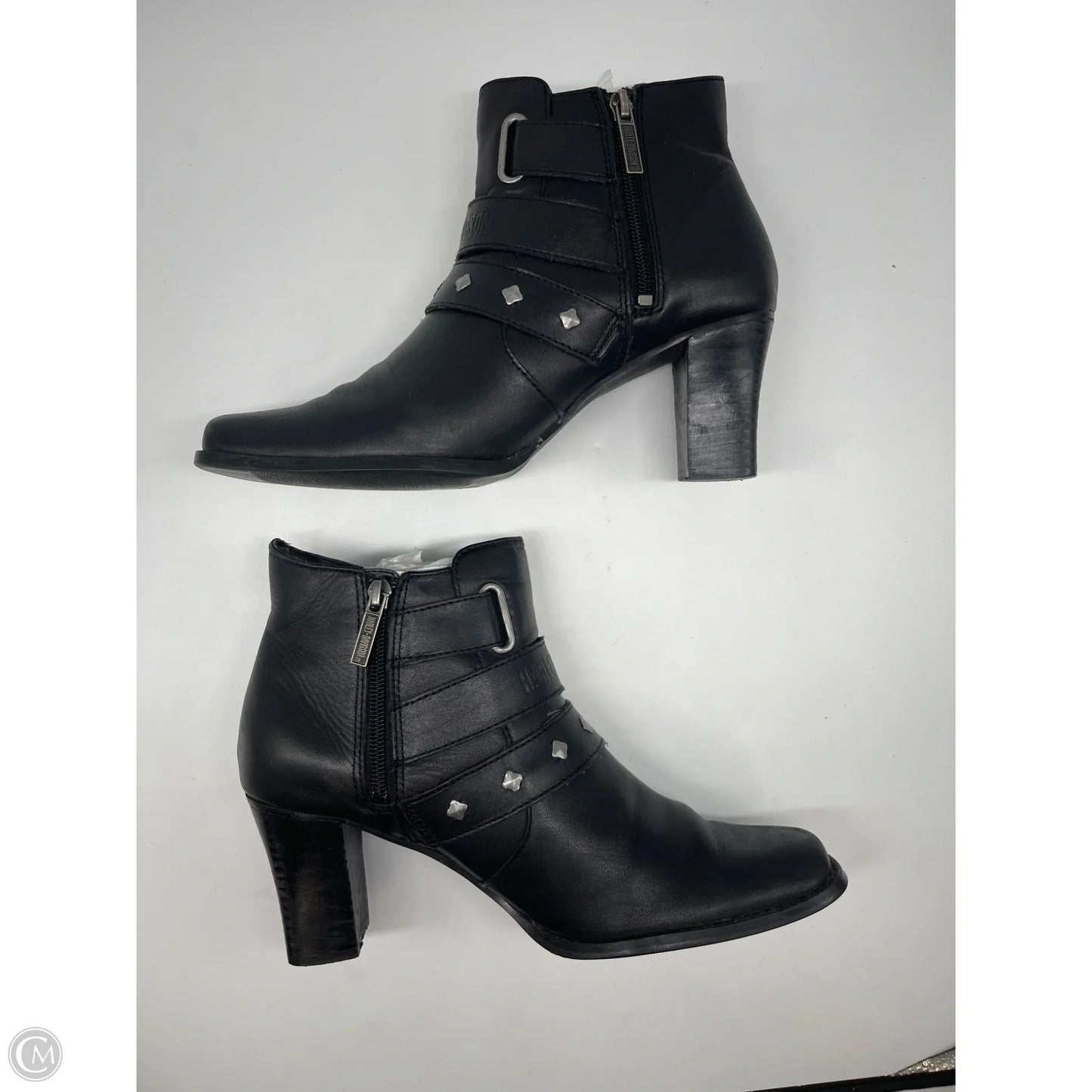 Boots Ankle Heels By Harley Davidson In Black, Size: 9.5