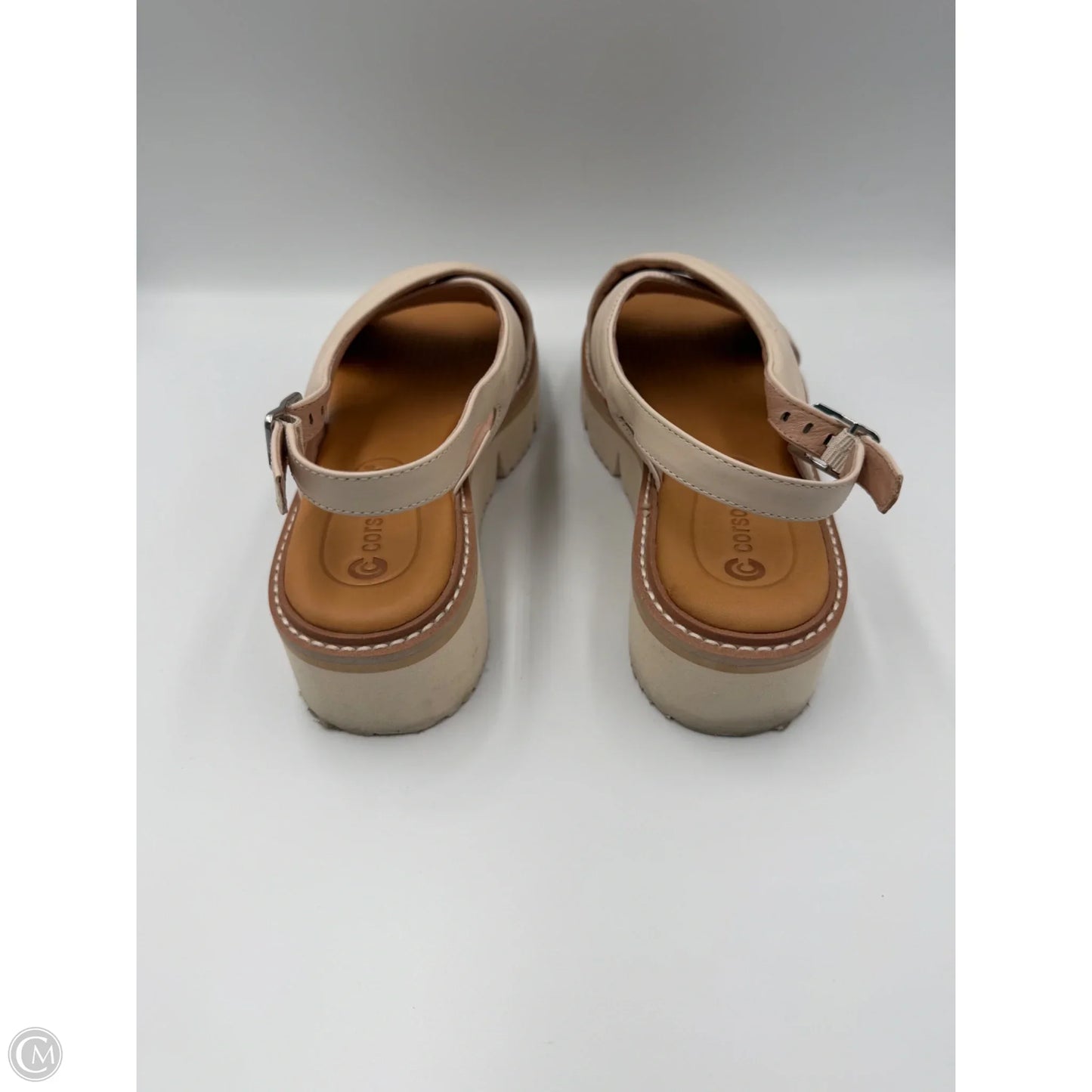Sandals Heels Platform By Corso Como In Cream, Size: 6
