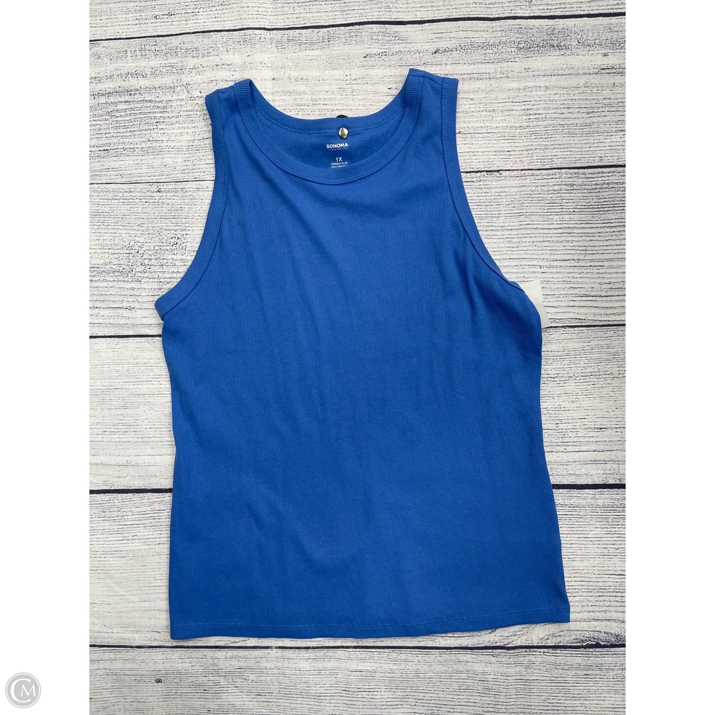 Tank Top By Sonoma In Blue, Size: 1x