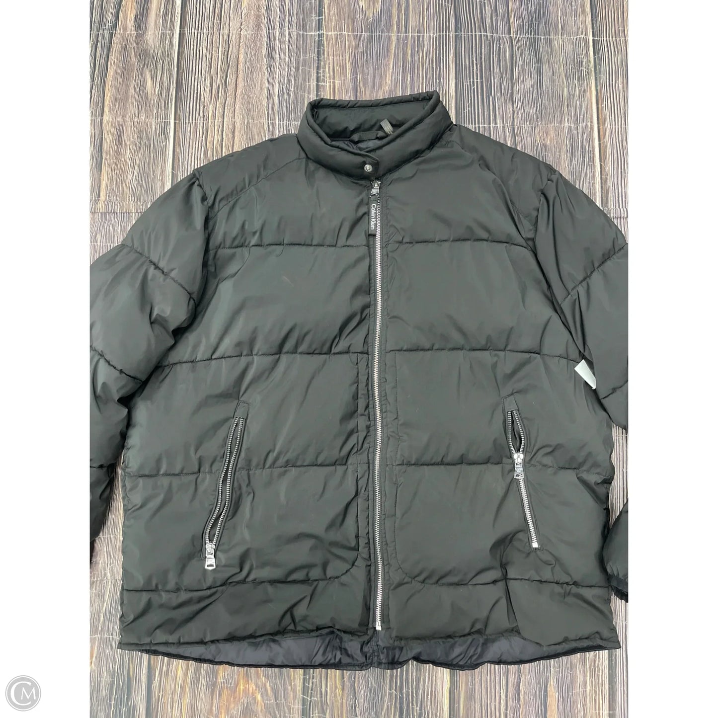Coat Puffer & Quilted By Calvin Klein In Black, Size: Xl