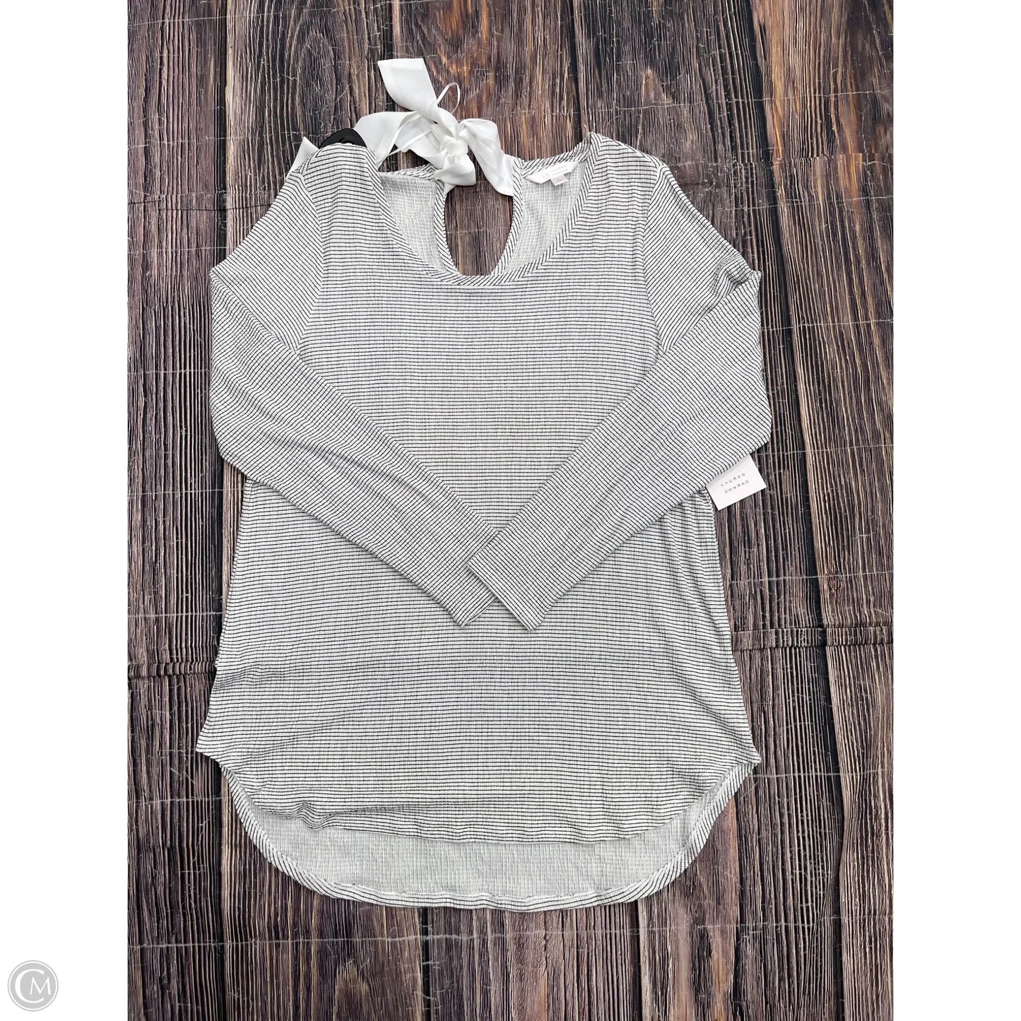Top Long Sleeve By Lc Lauren Conrad In Grey, Size: L