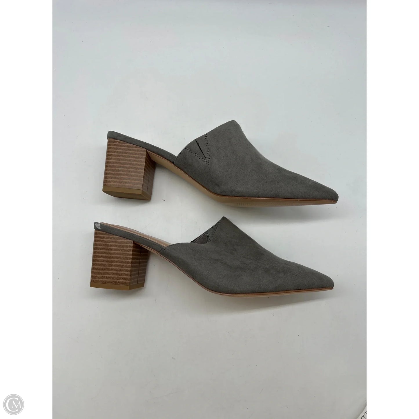 Shoes Heels Block By Just Fab In Grey, Size: 9