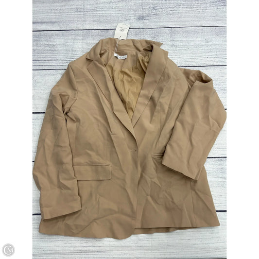 Blazer By Clothes Mentor In Tan, Size: 1x