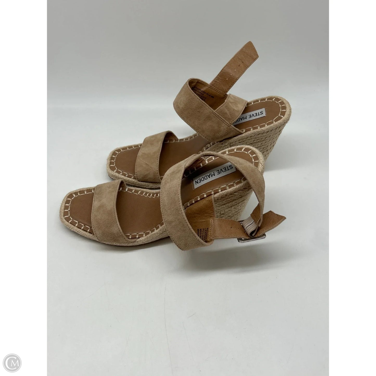 Shoes Heels Wedge By Steve Madden In Tan, Size: 8.5