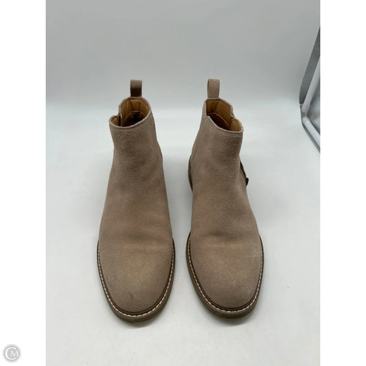 Boots Ankle Heels By Crown Vintage In Tan, Size: 10