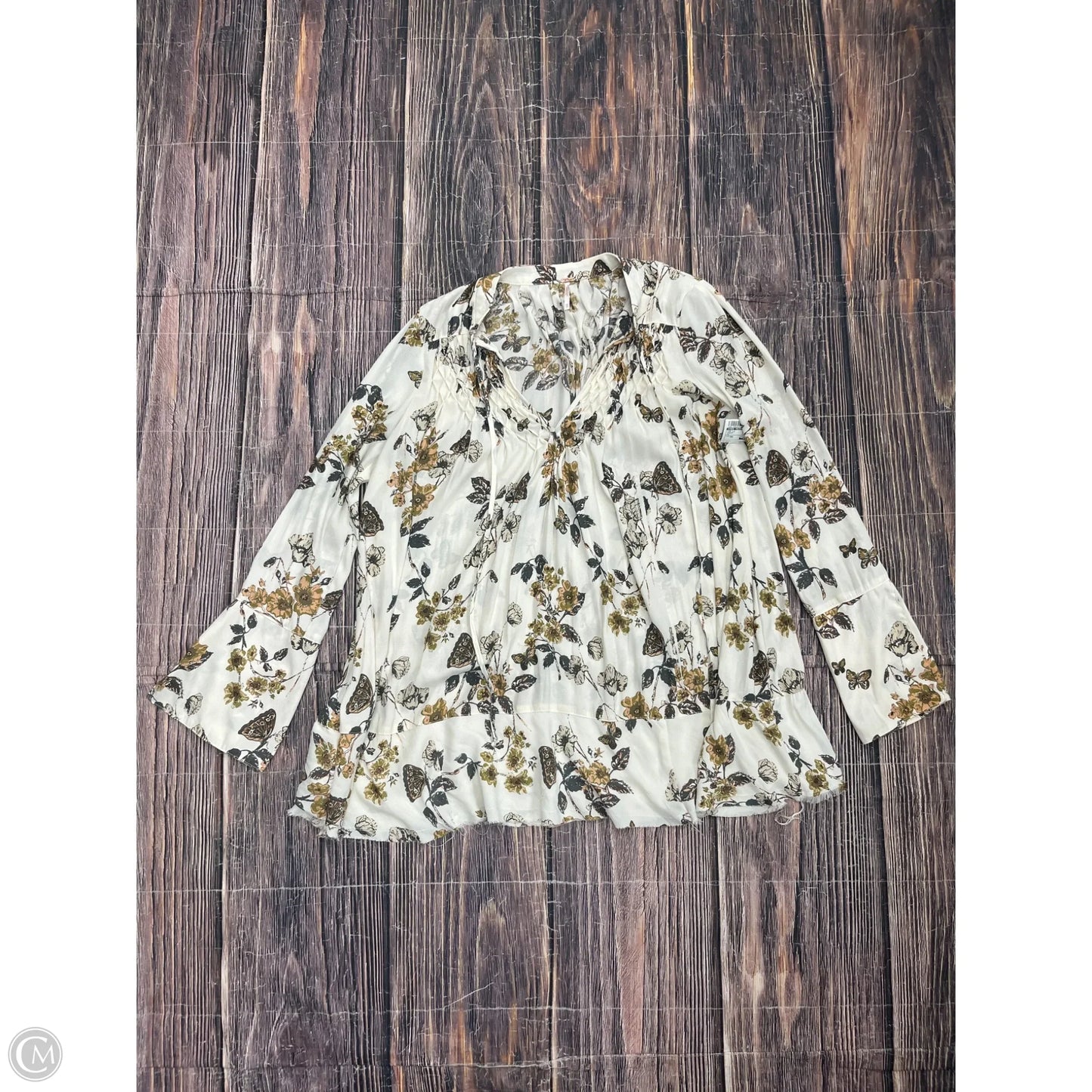 Top Long Sleeve By Free People In Cream, Size: Xs