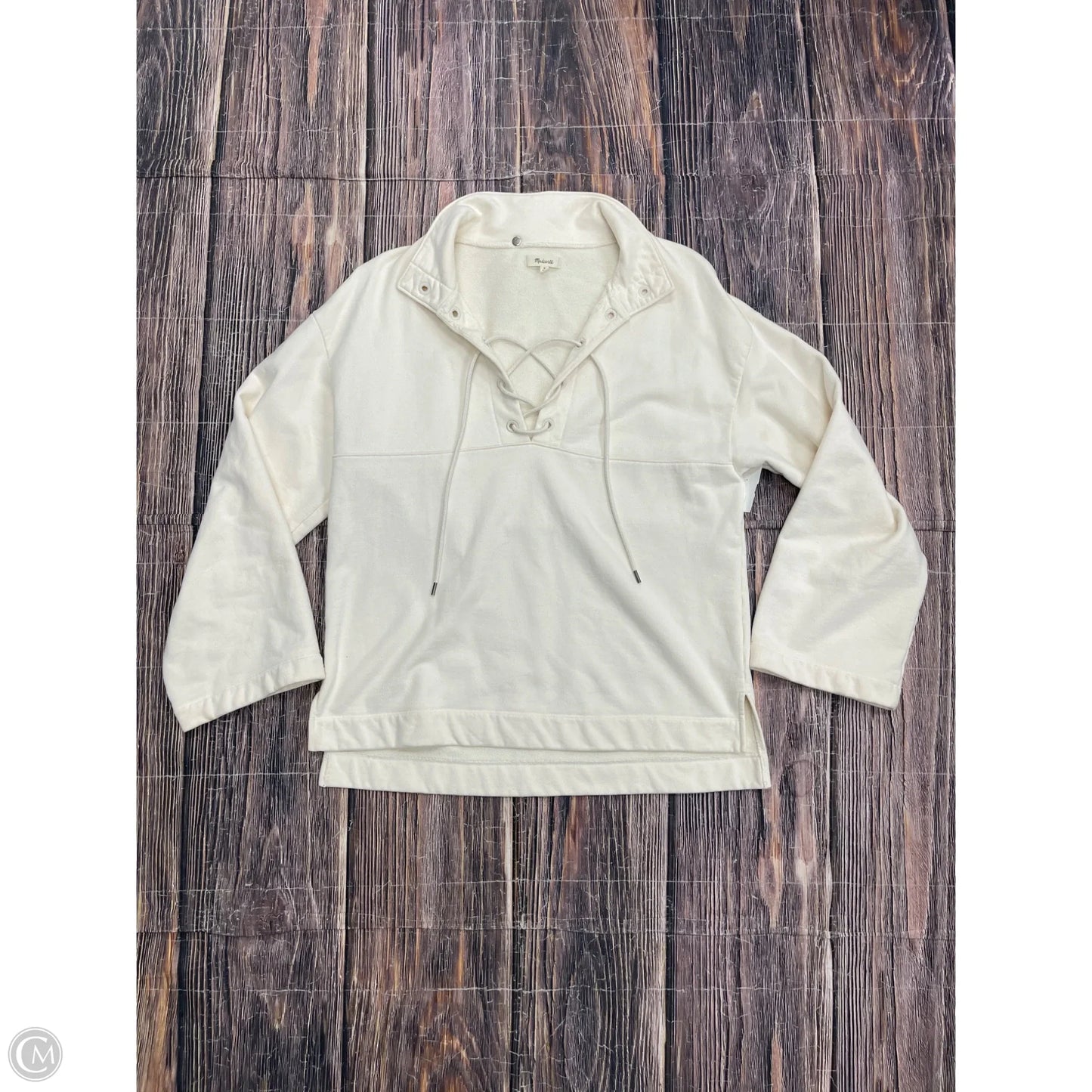 Sweatshirt Collar By Madewell In Cream, Size: M