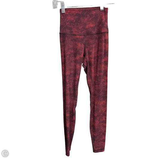 Athletic Leggings By Lululemon In Red, Size: 2