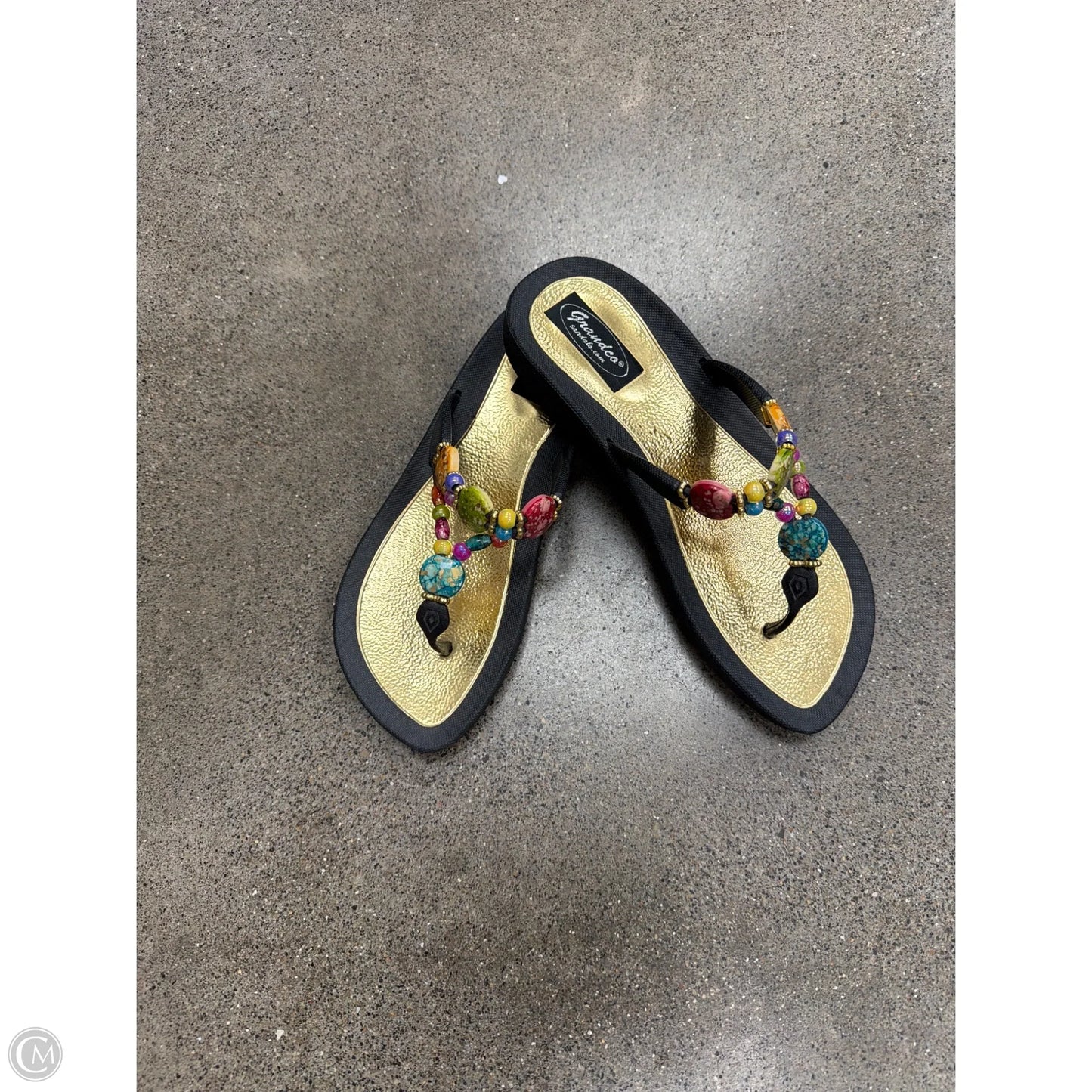 Sandals Flip Flops By Clothes Mentor In Black, Size: 8