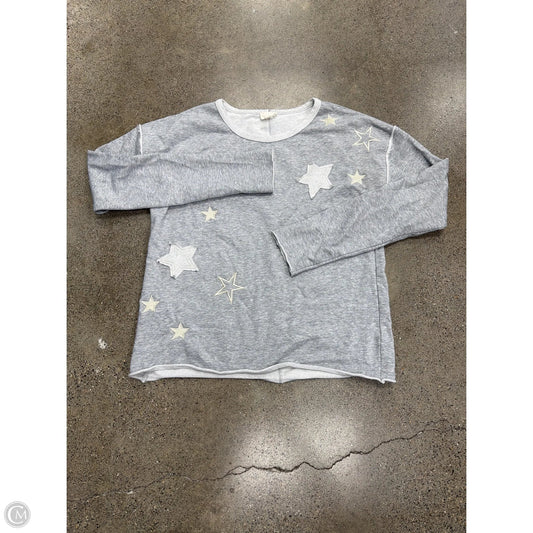 Sweatshirt Crewneck By Hem & Thread In Grey, Size: M