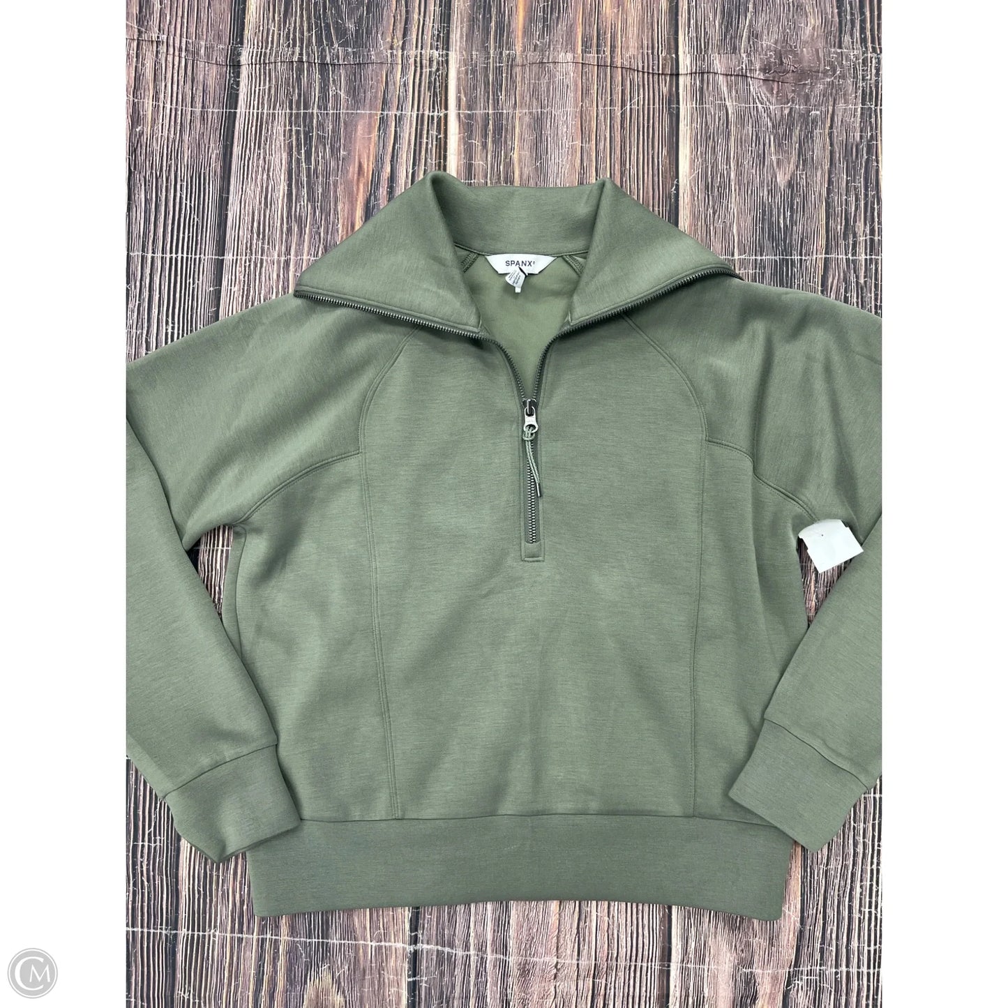 Athletic Sweatshirt Collar By Spanx In Green, Size: Xs