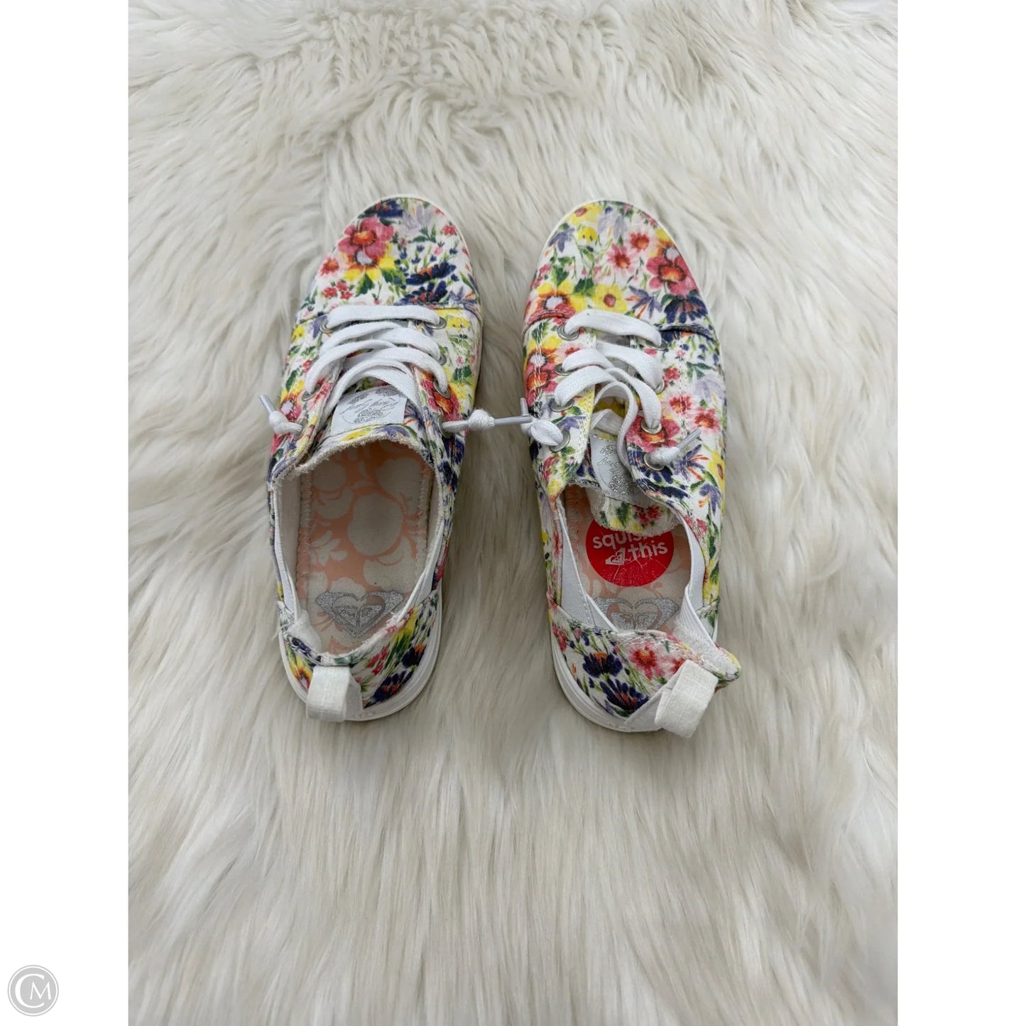 Shoes Sneakers By Roxy In Floral Print, Size: 7.5