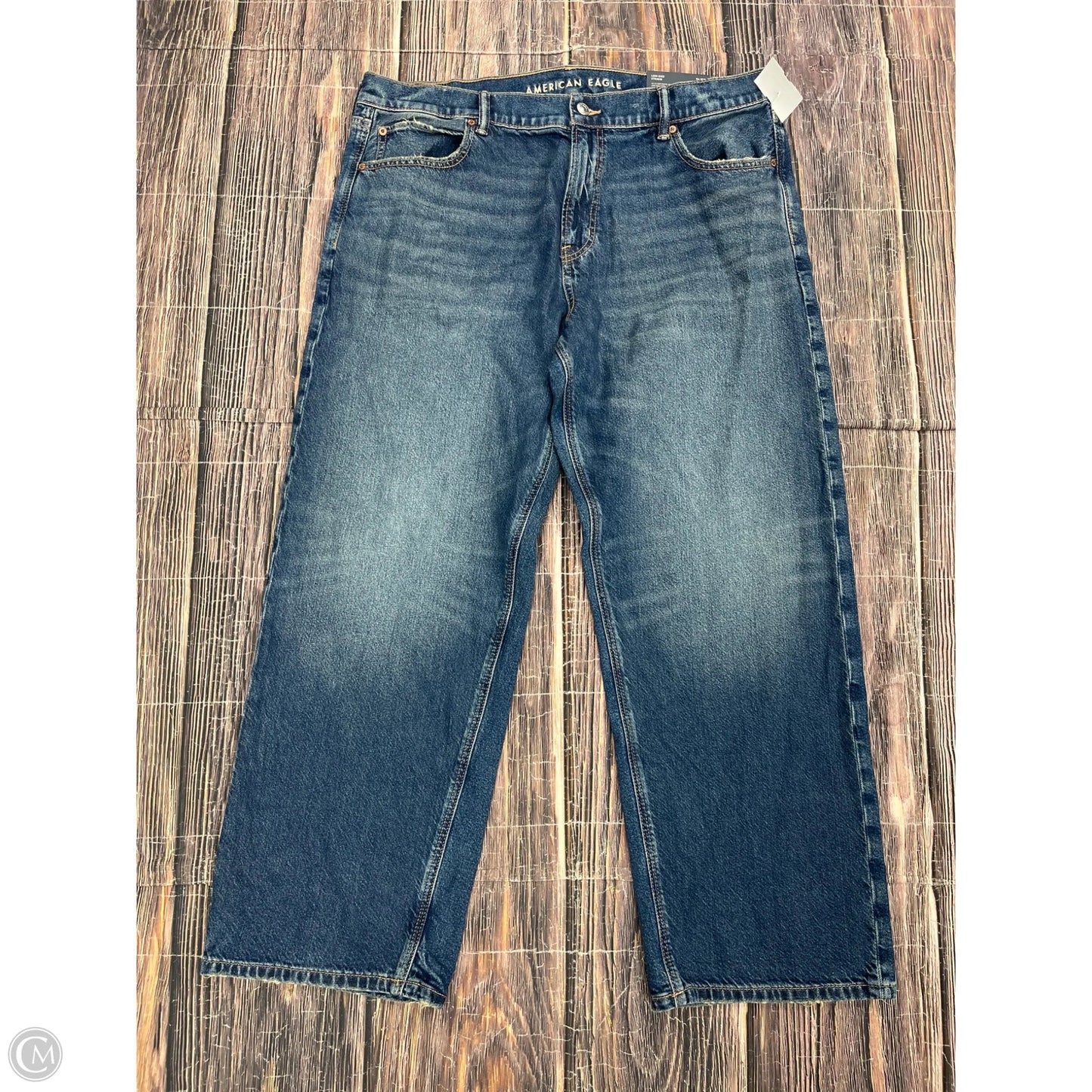 Jeans Boyfriend By American Eagle In Blue Denim, Size: 16