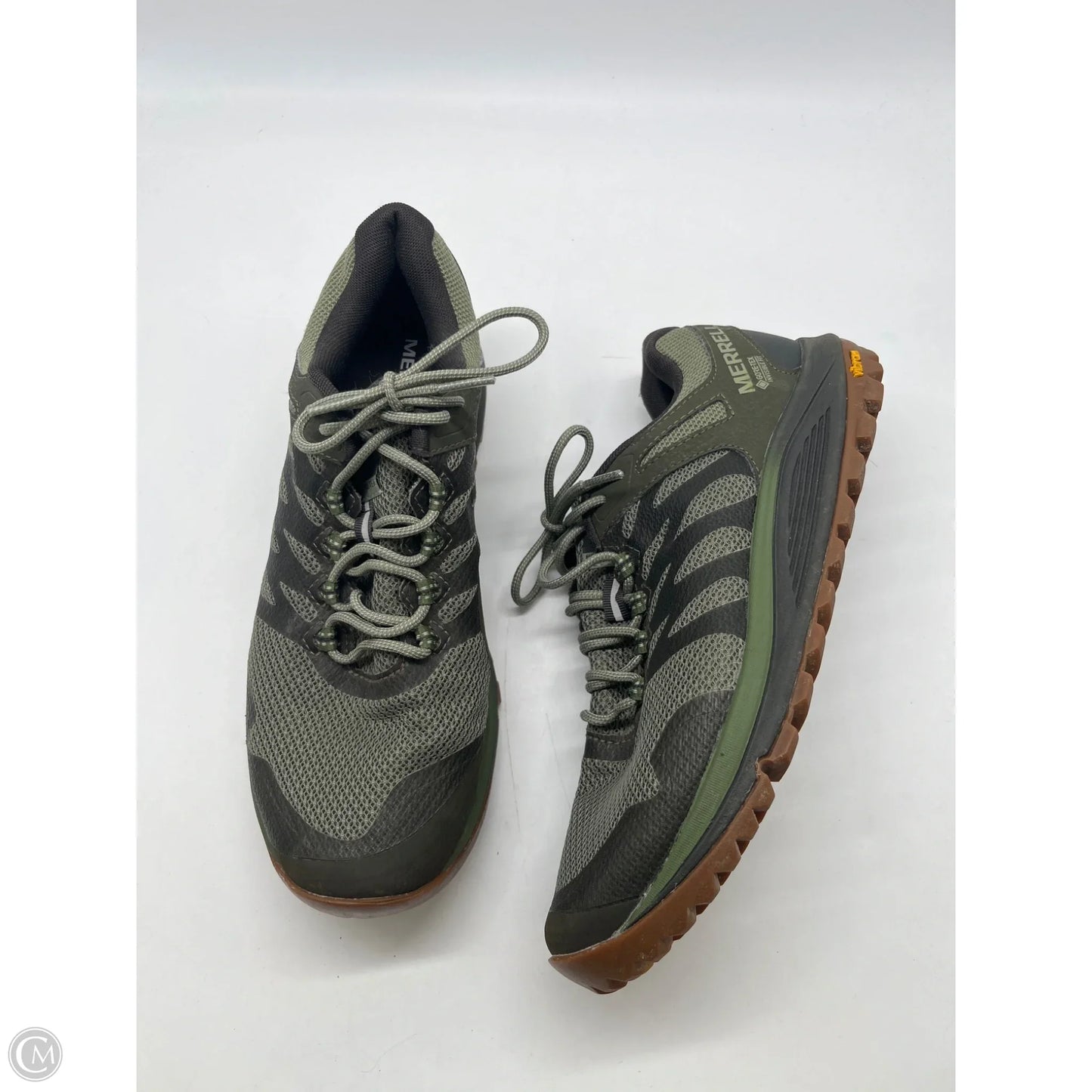 Shoes Hiking By Merrell In Green, Size: 8.5