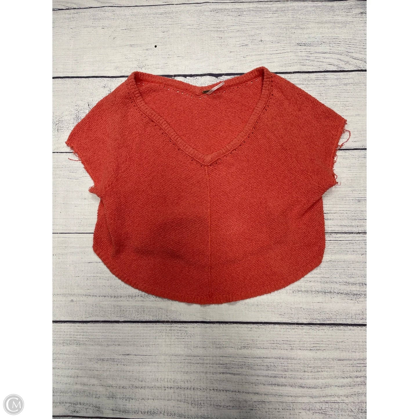 Top Short Sleeve By Free People In Orange, Size: S