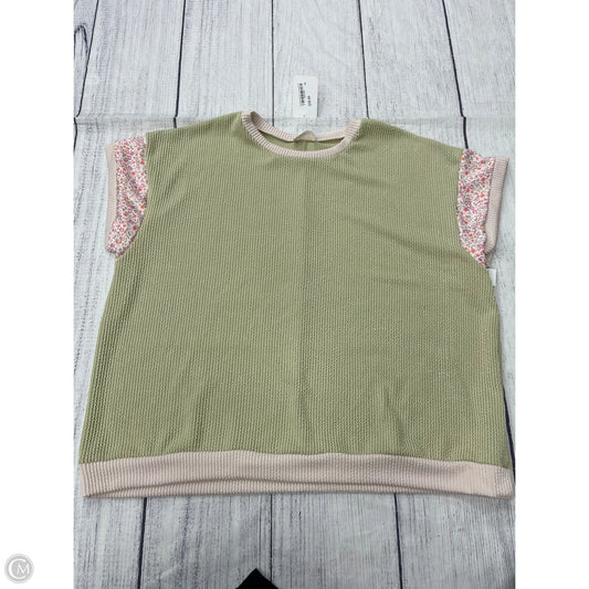 Top Short Sleeve By Lovely Melody In Green, Size: 3x
