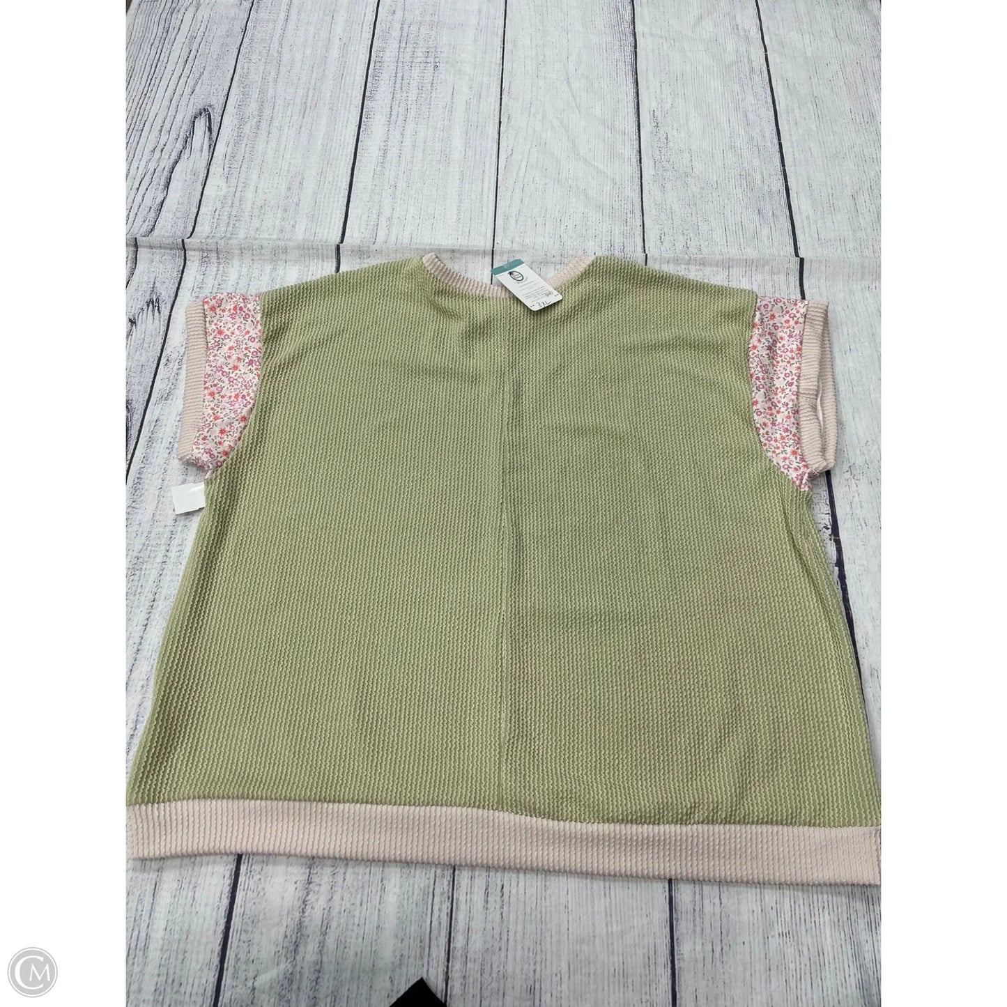Top Short Sleeve By Lovely Melody In Green, Size: 3x