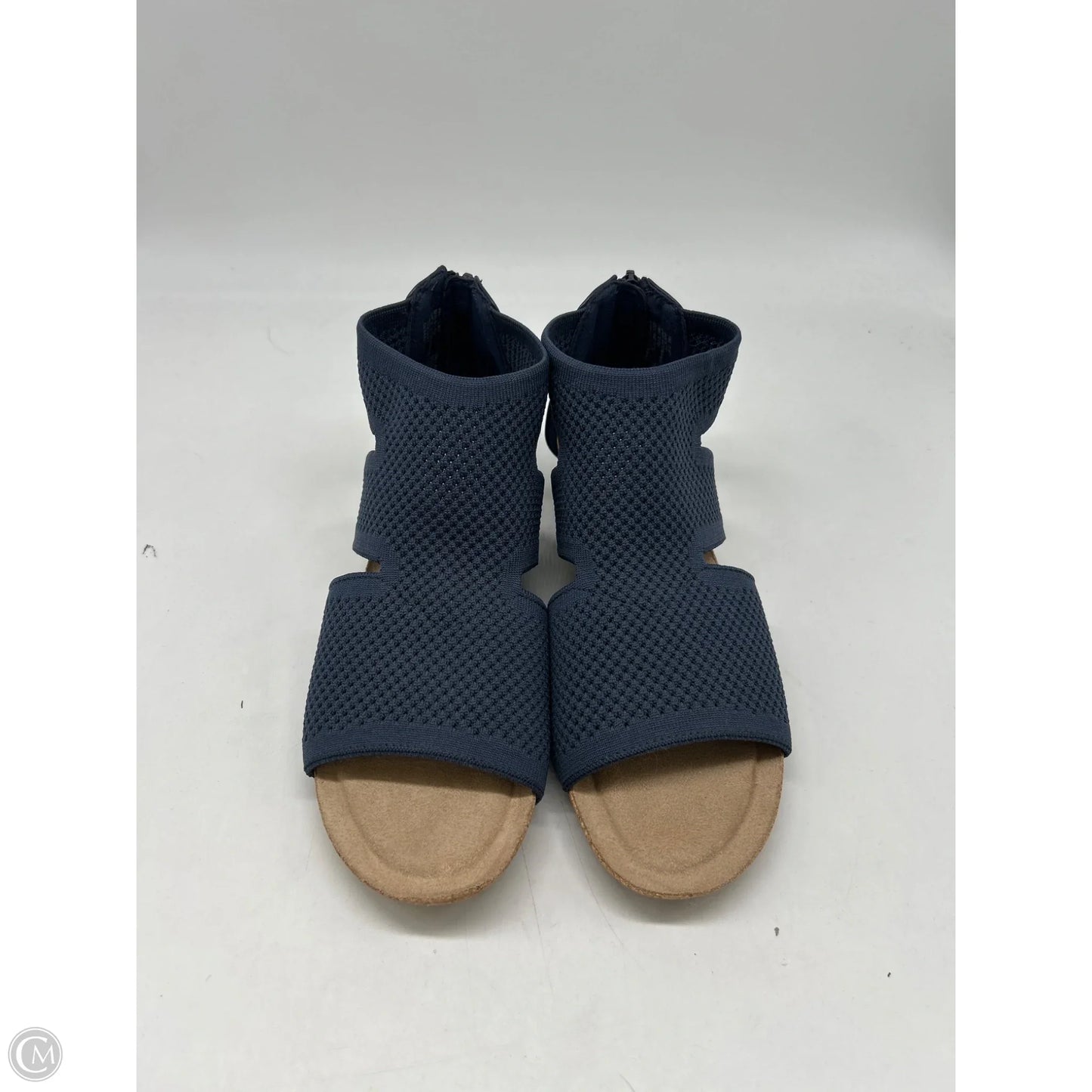 Sandals Heels Wedge By Croft And Barrow In Blue, Size: 7.5