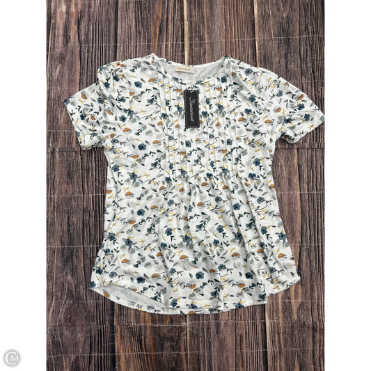 Top Short Sleeve By Clothes Mentor In White, Size: L