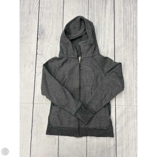 Athletic Jacket By Lululemon In Grey, Size: 8