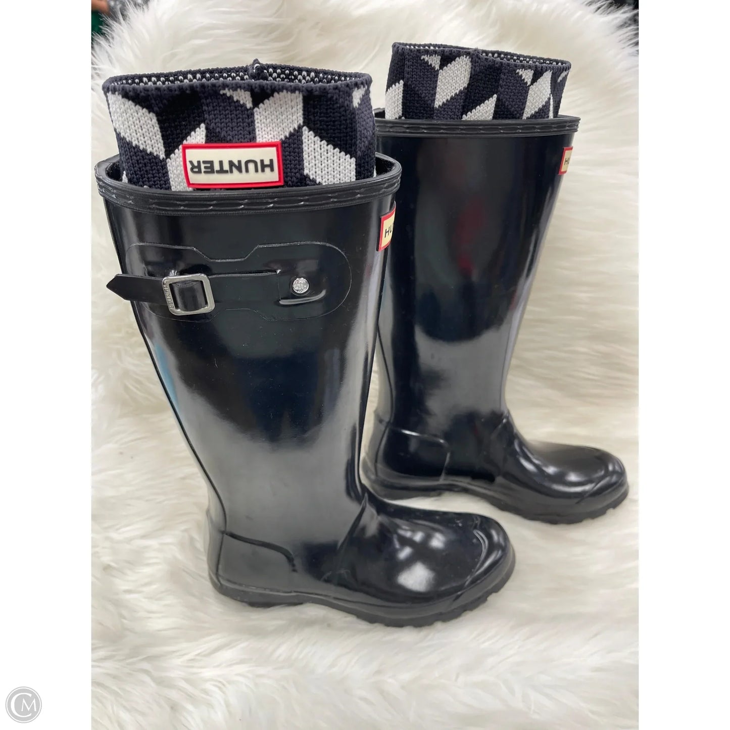 Boots Rain By Hunter In Black, Size: 6