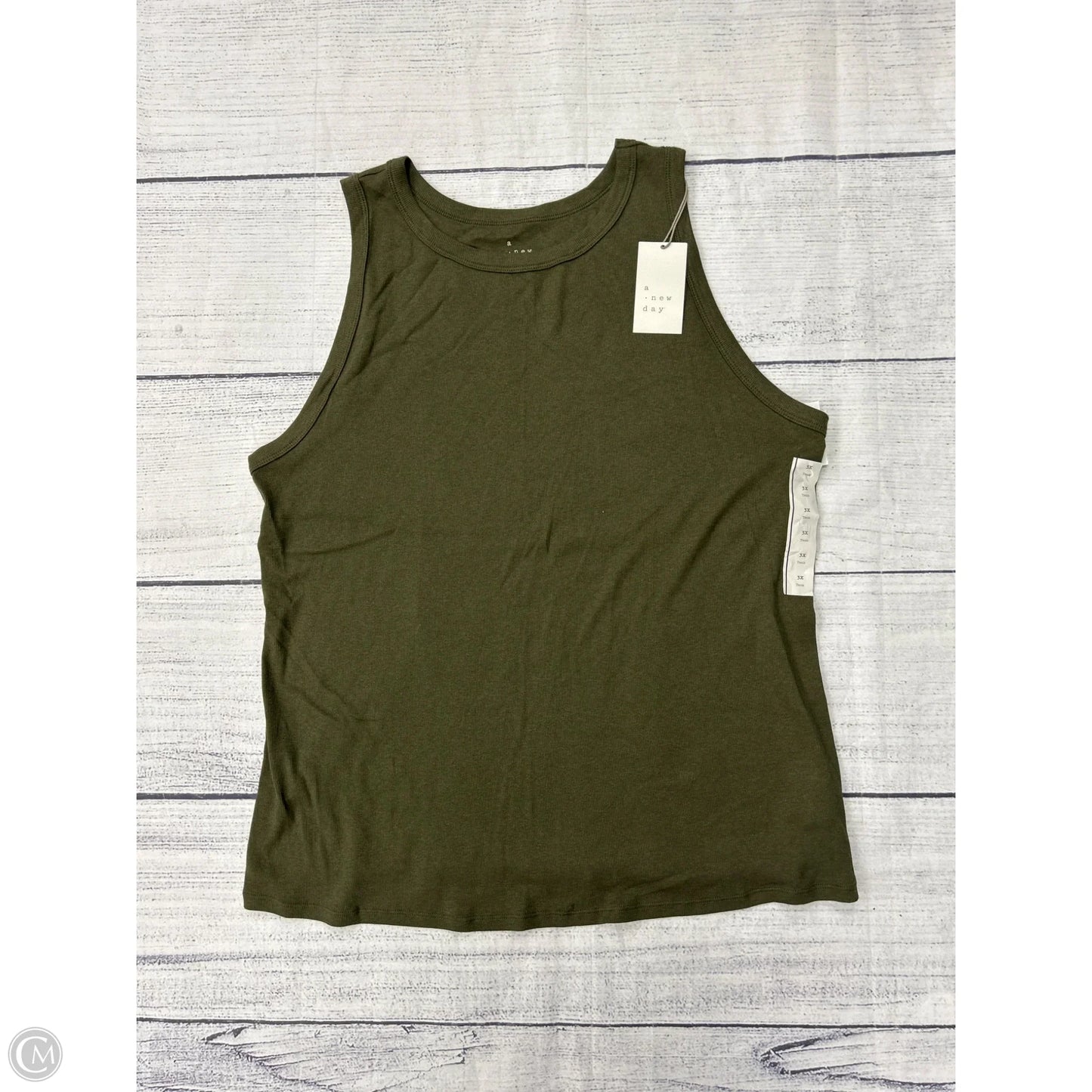 Tank Top By A New Day In Green, Size: 3x