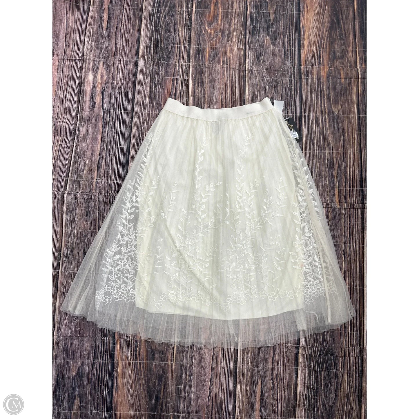 Skirt Maxi By Clothes Mentor In Cream, Size: L